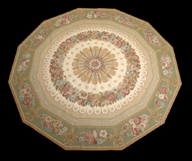 Aubusson Octagonal Carpet 8  2c196