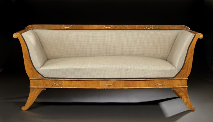 Biedermeier Walnut Sofa,  first