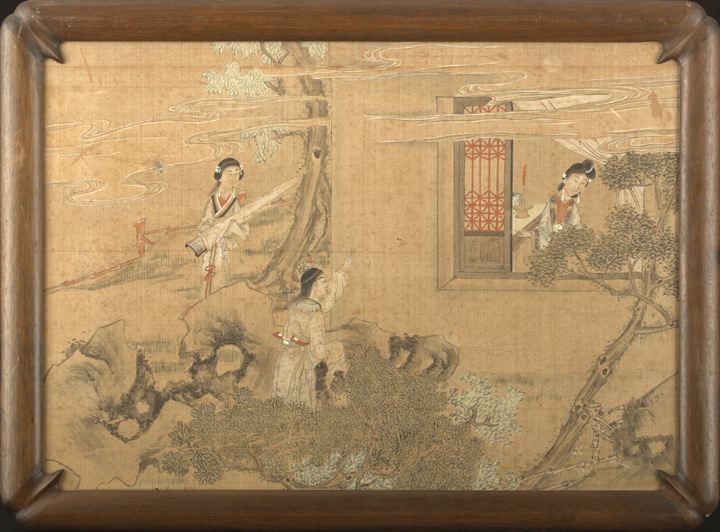 Suite of Four Framed Chinese Scrolls 2c1ec