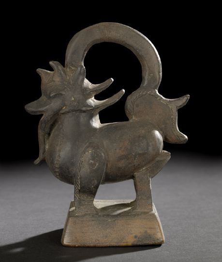 Thai Bronze Animal Form Opium Weight  2c25c