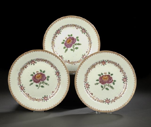 Three Chinese Export Porcelain