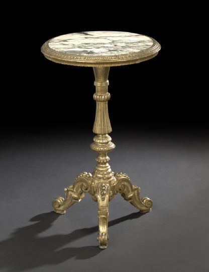 George III Style Giltwood and Marble Top 2c27a