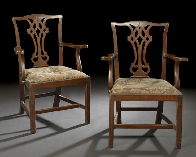 Pair of George III Mahogany Armchairs  2c29c