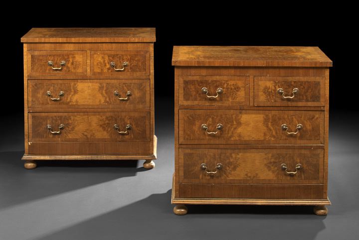 Pair of English Walnut Chests  2c2a0