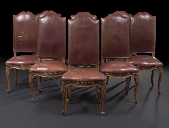 Suite of Eight Louis XV-Style Fruitwood