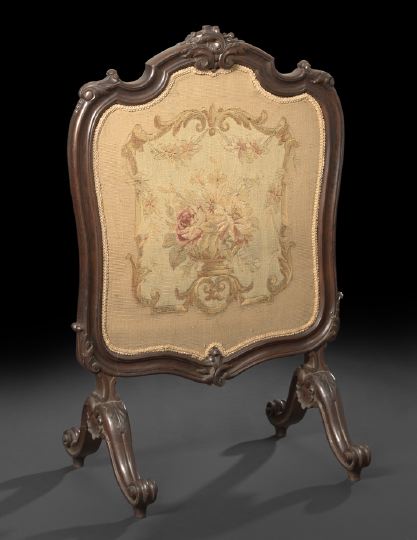 Louis XV-Style Rosewood Firescreen,