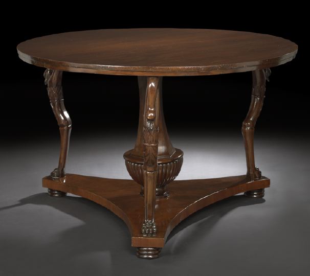 Empire Style Mahogany Center Table  2bfaf