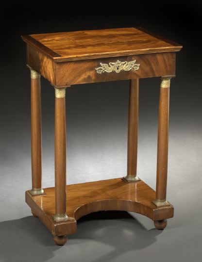 Empire-Style Mahogany Work Table,