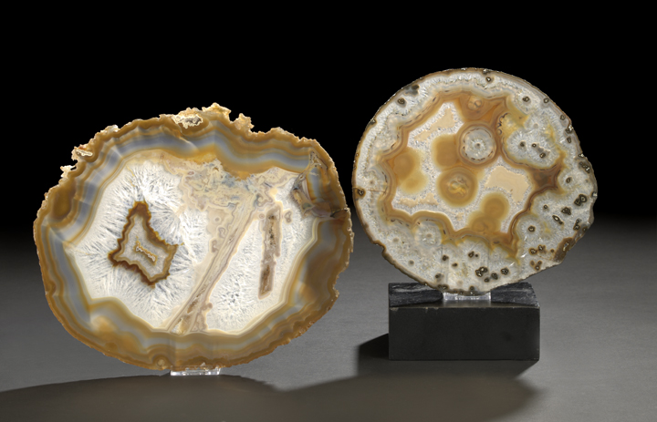 Two Sliced and Polished Ovoid Geode 2bfe3