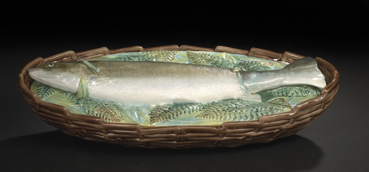 Fine English Basket Woven Majolica 2c012