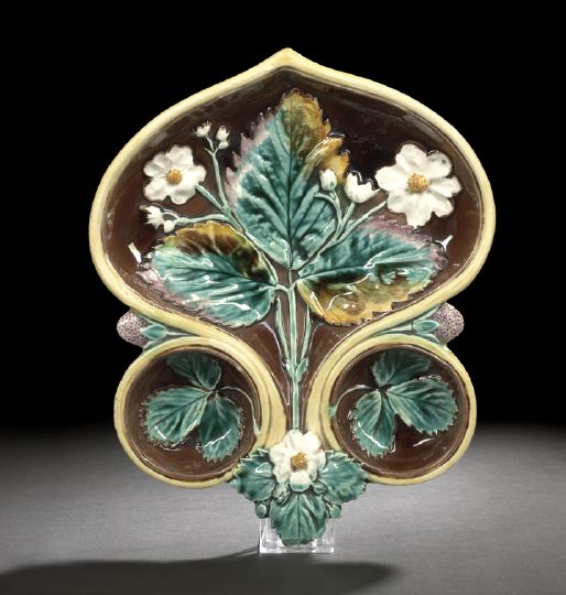 Good Wedgwood Majolica Footed Compartmented