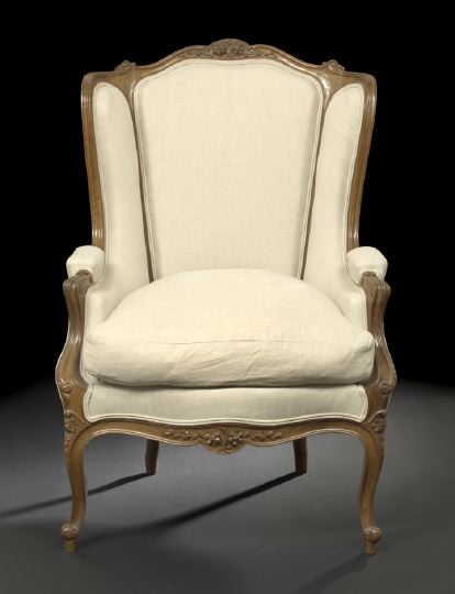 Louis XV-Style Fruitwood Bergere