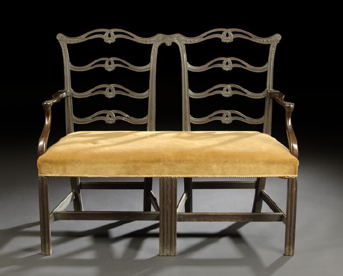 George III Mahogany Settee,  early