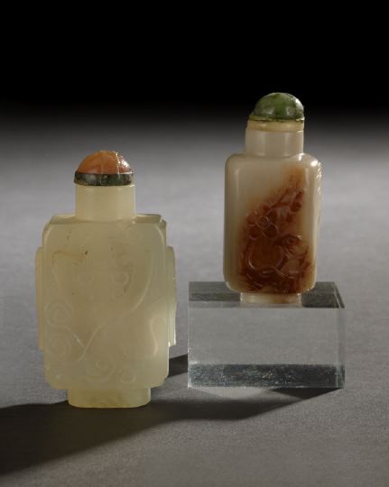 Two Jade Snuff Bottles 19th century  2c070