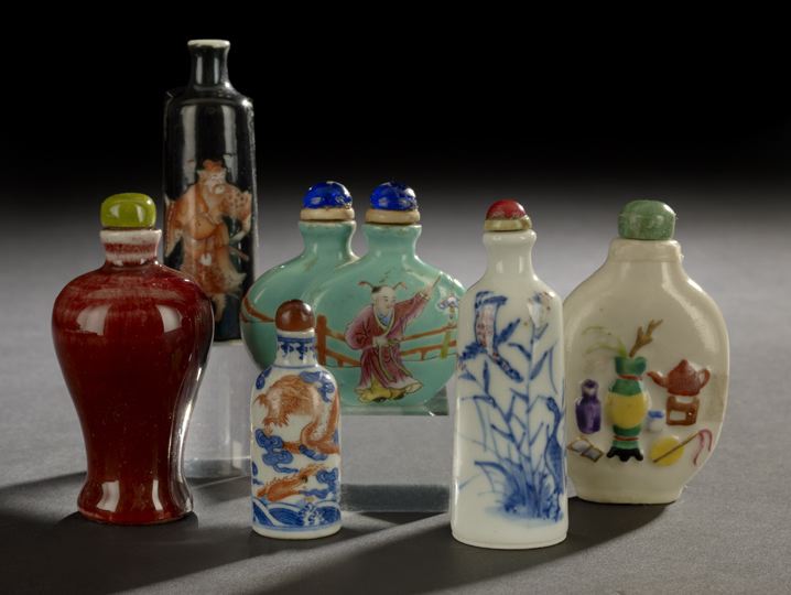 Group of Six Porcelain Snuff Bottles  2c071