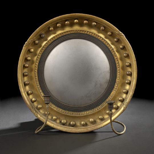 Regency Giltwood Convex Mirror  2c091