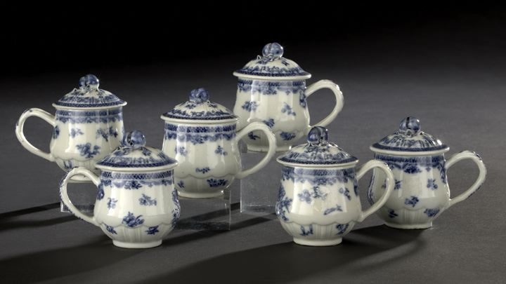 Set of Six Chinese Export Blue 2c4bc