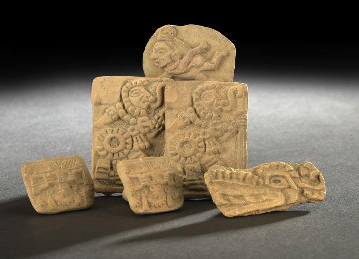 Six Pre-Columbian Terra Cotta Stamps,