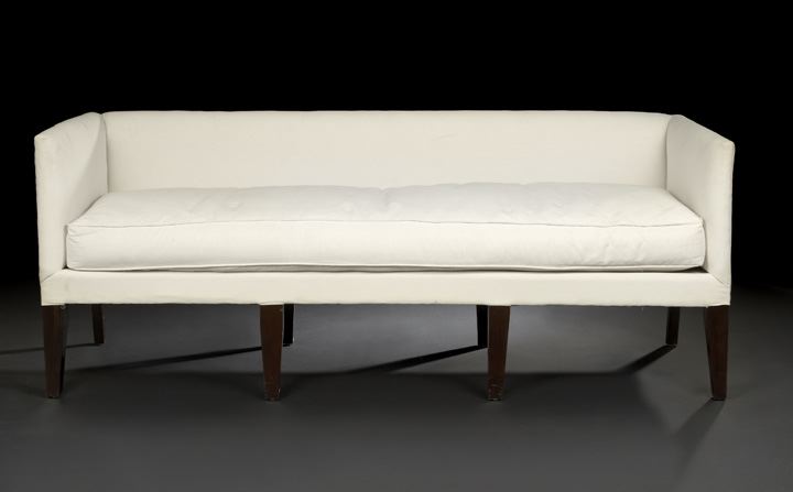 Art Deco-Style Mahogany Settee,