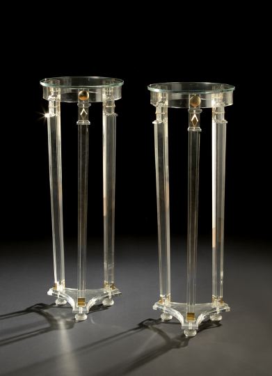 Pair of Contemporary Glass and