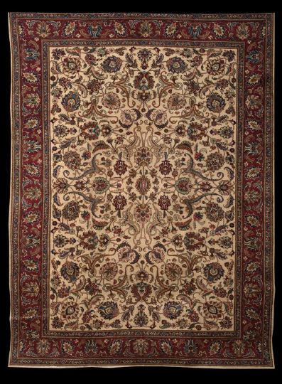Tabriz Carpet,  13' x 9' 8".