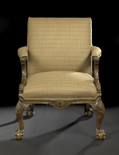 George II-Style Mahogany Armchair,
