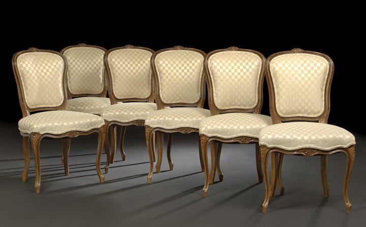 Suite of Six Louis XV Style Faux Grained 2c68c