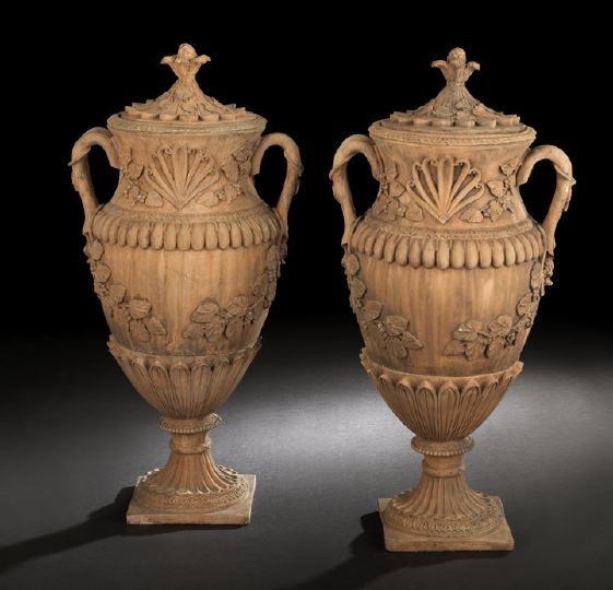 Pair of Classical-Style Terra Cotta