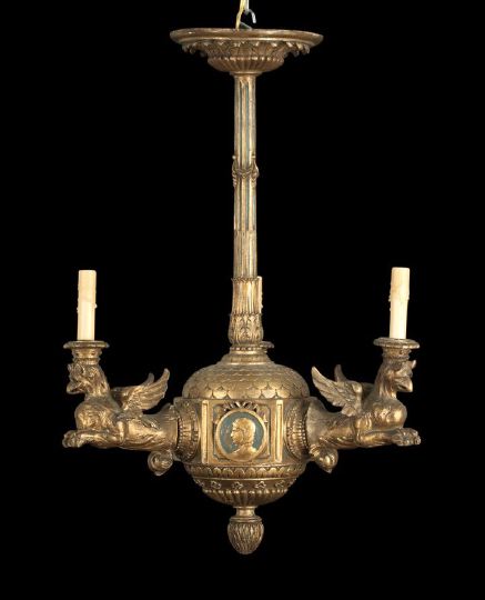 Empire-Style Carved Giltwood and