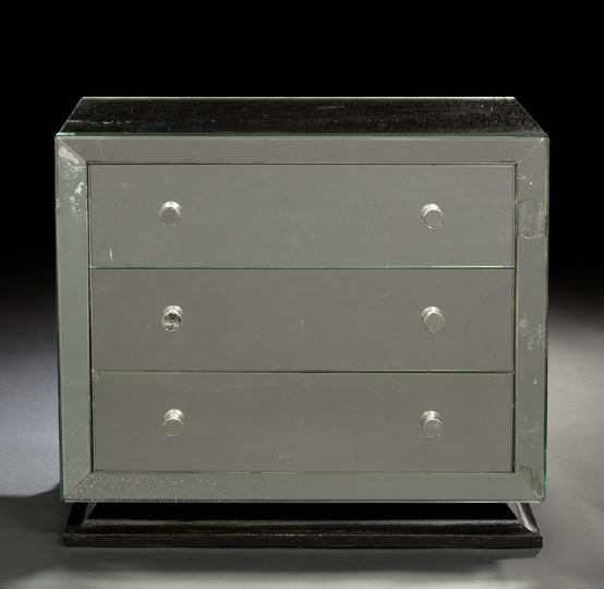 Art Moderne Mirrored Chest mid 20th 2c308