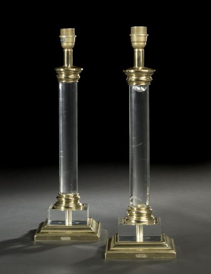 Pair of French Polished Brass Mounted 2c314