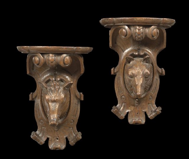 Pair Schwarzwald Elaborately Carved 2c36a