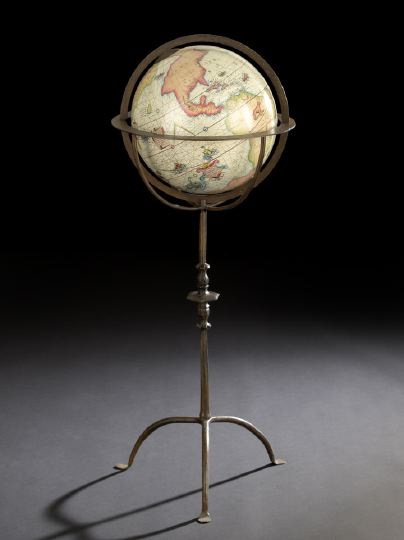 Arts and Crafts-Style Globe-on-Stand,