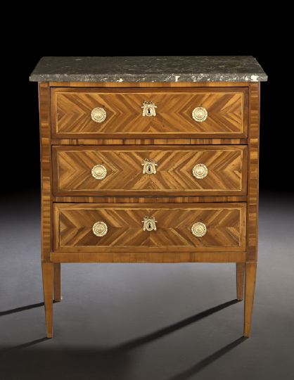 Louis XVI Mahogany and Marble-Top