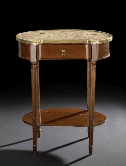 Louis XVI Mahogany and Marble-Top