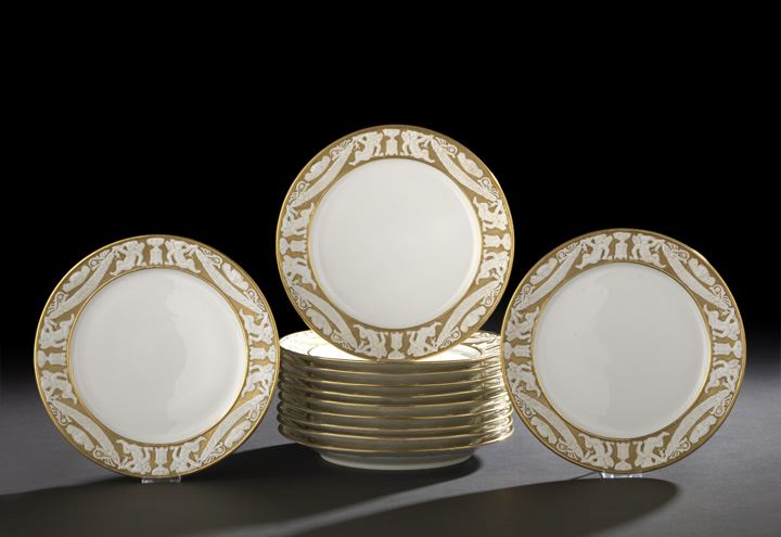 Fine Set of Twelve Sevres Porcelain 2c3fb
