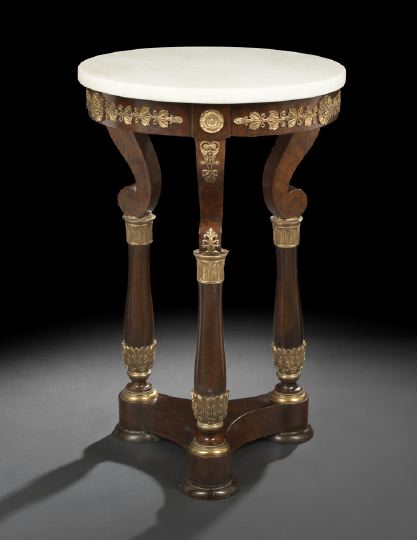 Empire Style Mahogany and Marble Top 2c409