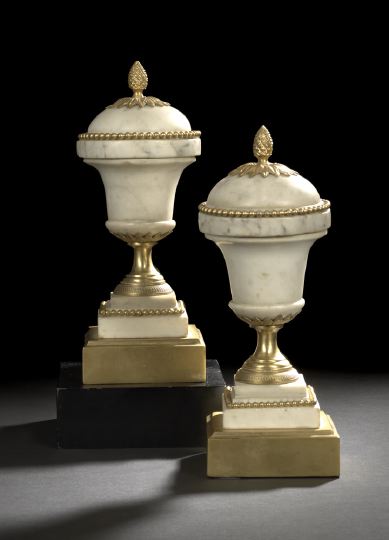 Pair of French Bronze- and Brass-Mounted