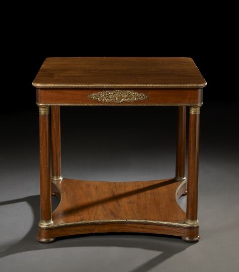 Empire-Style Mahogany Center Table,