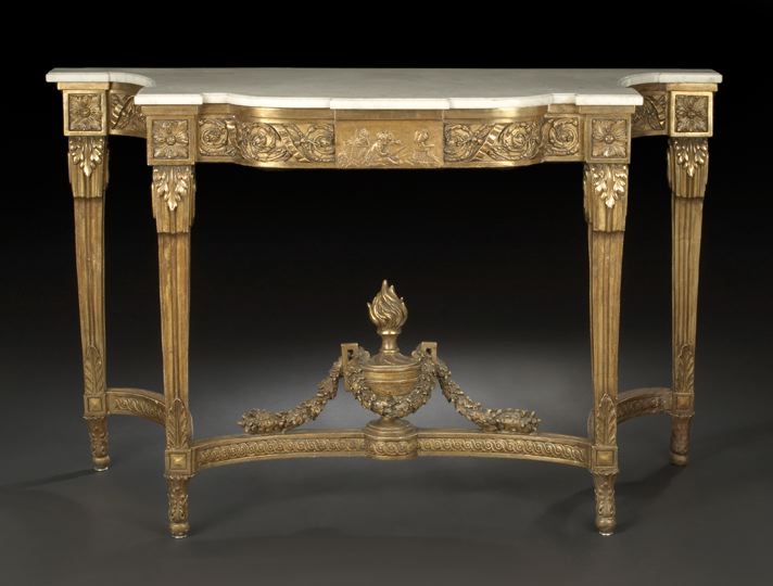 Louis XVI Style Giltwood and Marble Top 2c43c