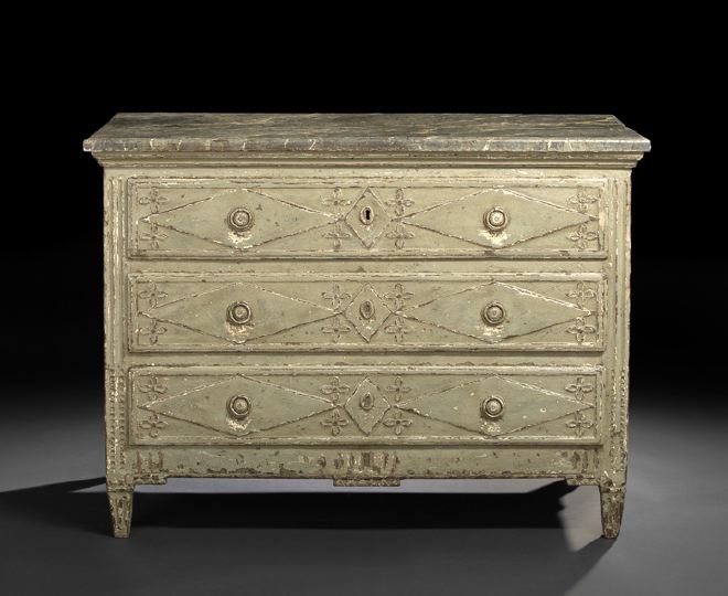 Italian Polychromed Commode 19th 2c486