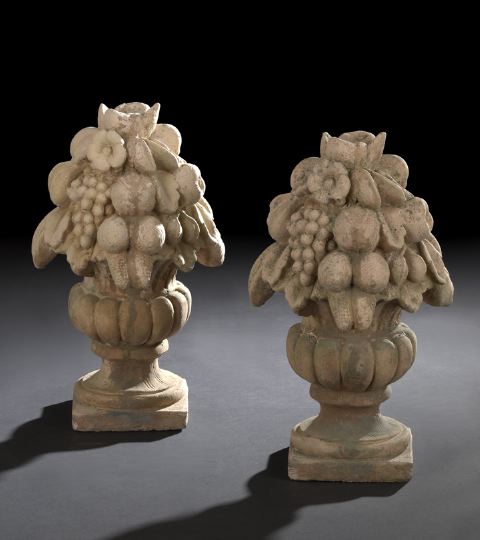 Large Pair of French Terra Cotta 2c489