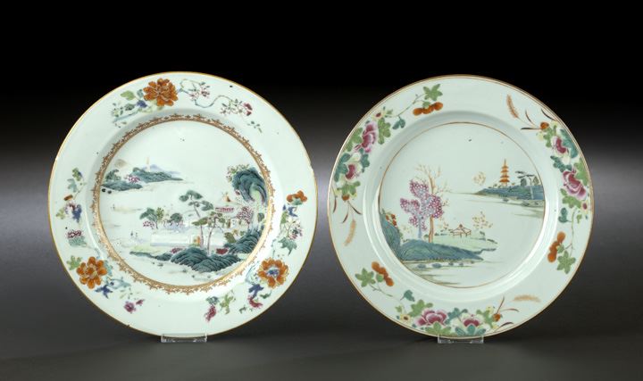 Two Chinese Export Porcelain Plates  2c89d