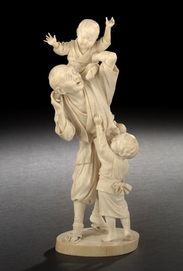 Fine Large Japanese Carved Ivory 2c8b3