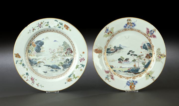 Two Chinese Export Porcelain Plates  2c8c6