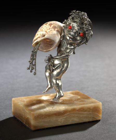 Italian Silver Tabletop Figure of a