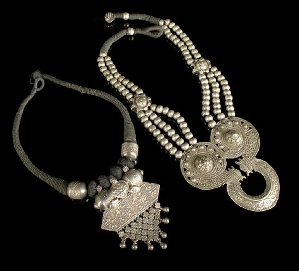 Two Nepalese Silver Necklaces  2c9e6