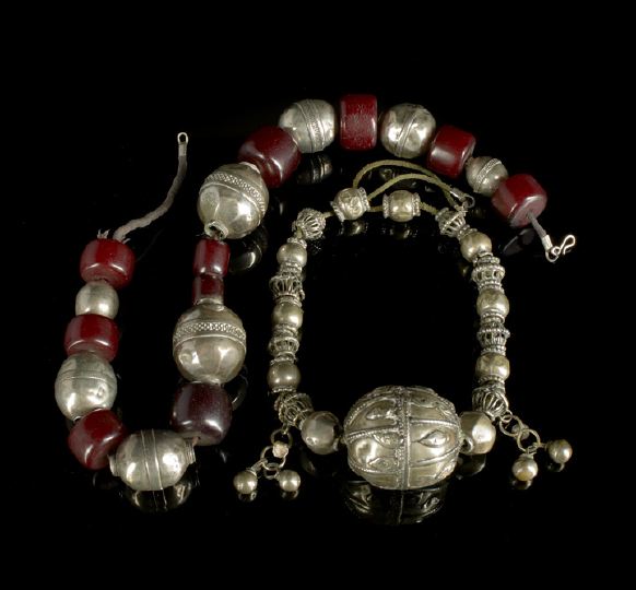 Two Silver Nepalese Necklaces,