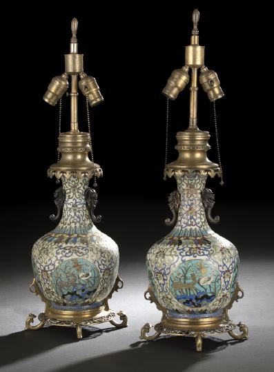 Pair of Chinese Cloisonne Vases  2ca20