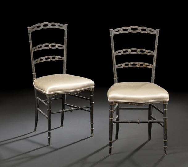 Pair of Regency Polychromed and